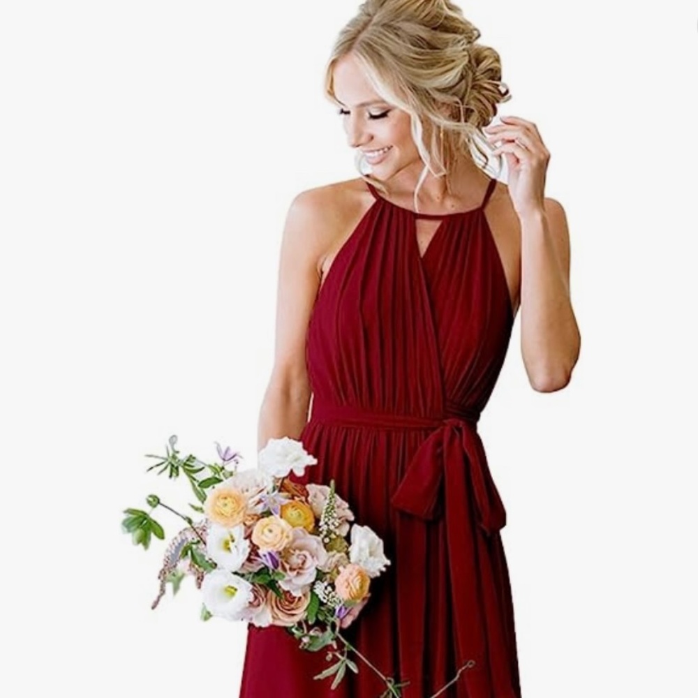 Burgundy formal dress